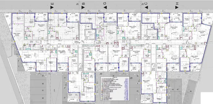 Repréage des cloisons sur plans archi